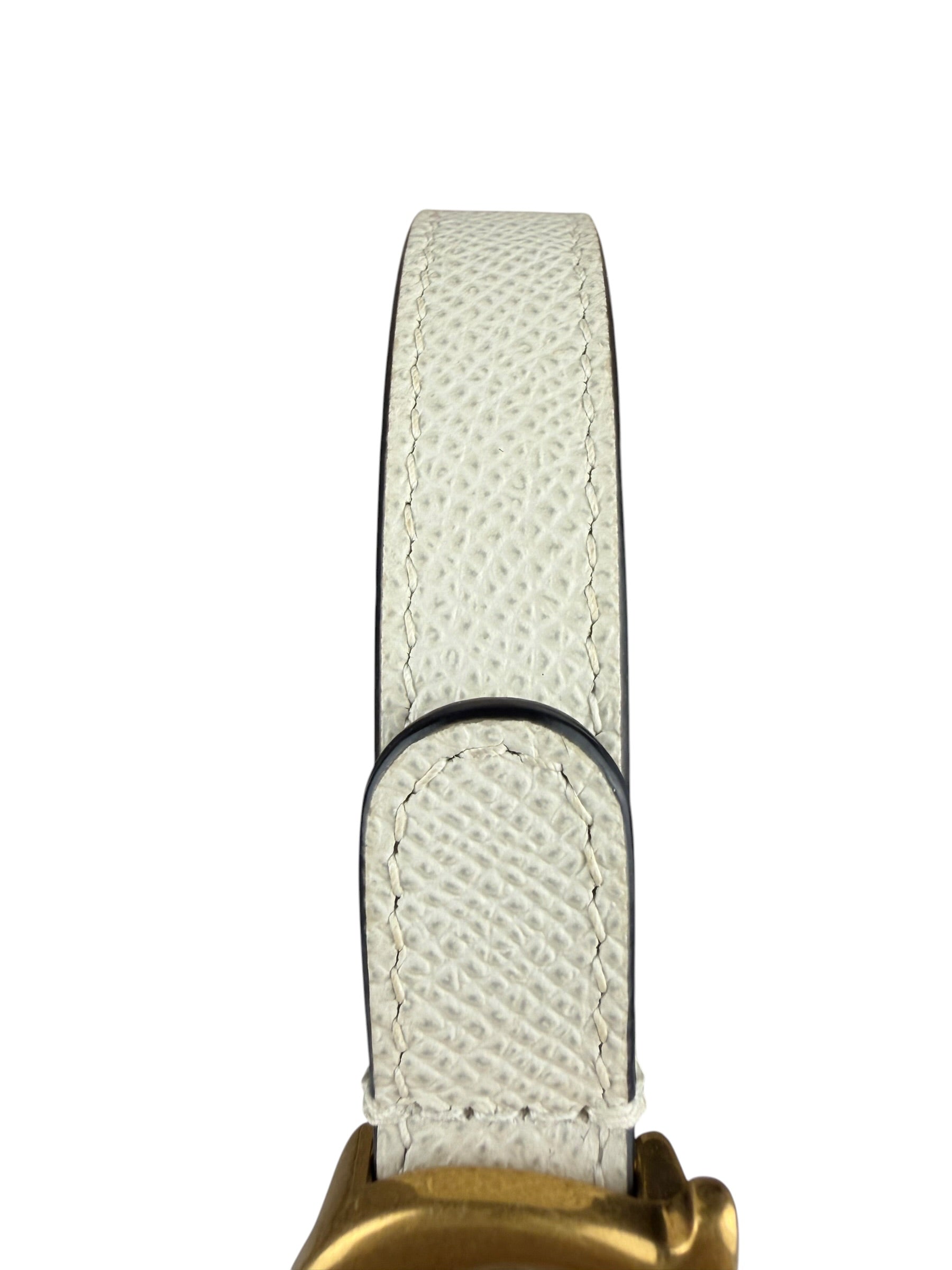 Christian Dior White Leather Saddle Hand Bag