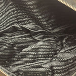 Prada Black Tessuto Nylon Leather Trim Shoulder Bag