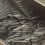 Prada Black Tessuto Nylon Leather Trim Shoulder Bag