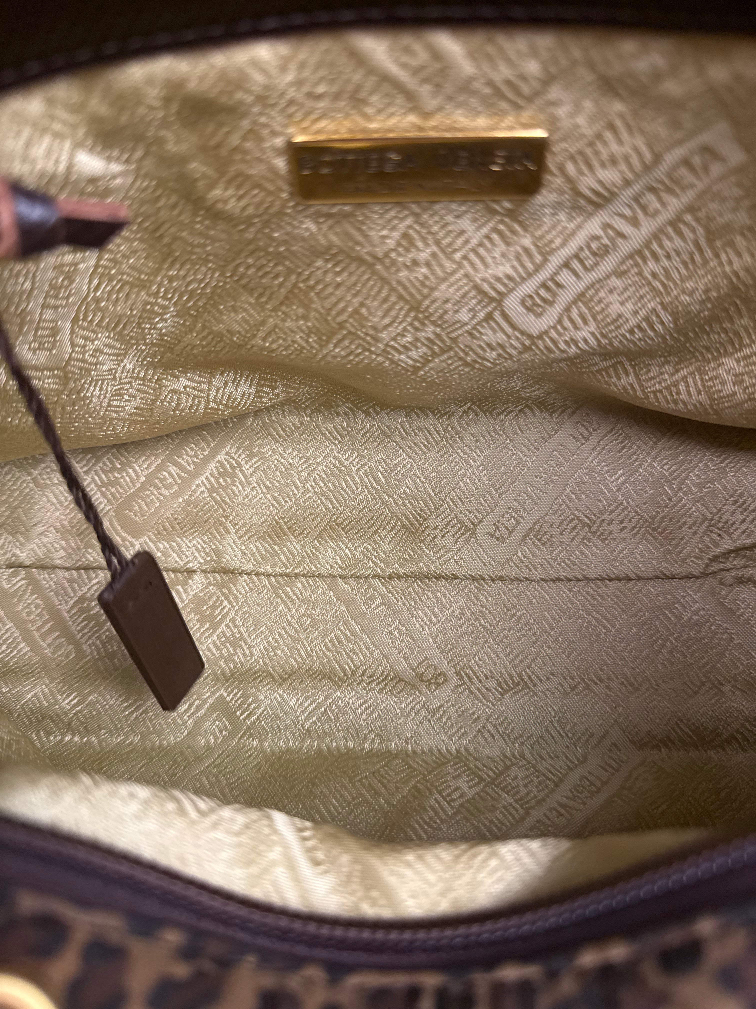 Bottega Veneta Nylon Leopard Print Handbag