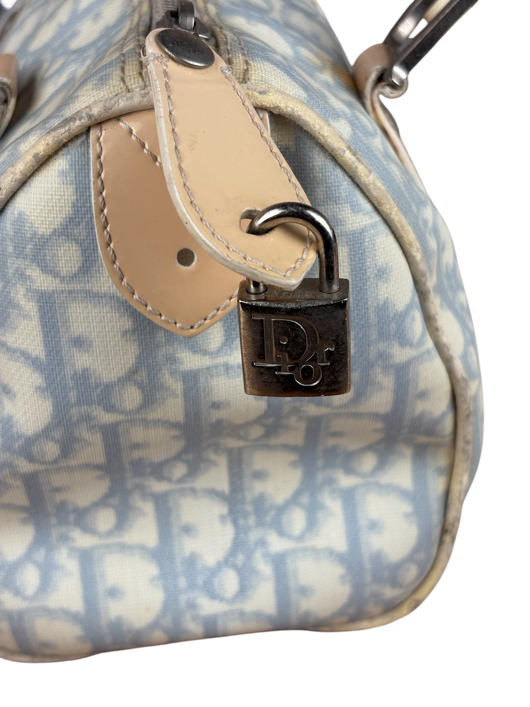 Christian Dior Vintage Trotter Canvas Mini Boston Bag