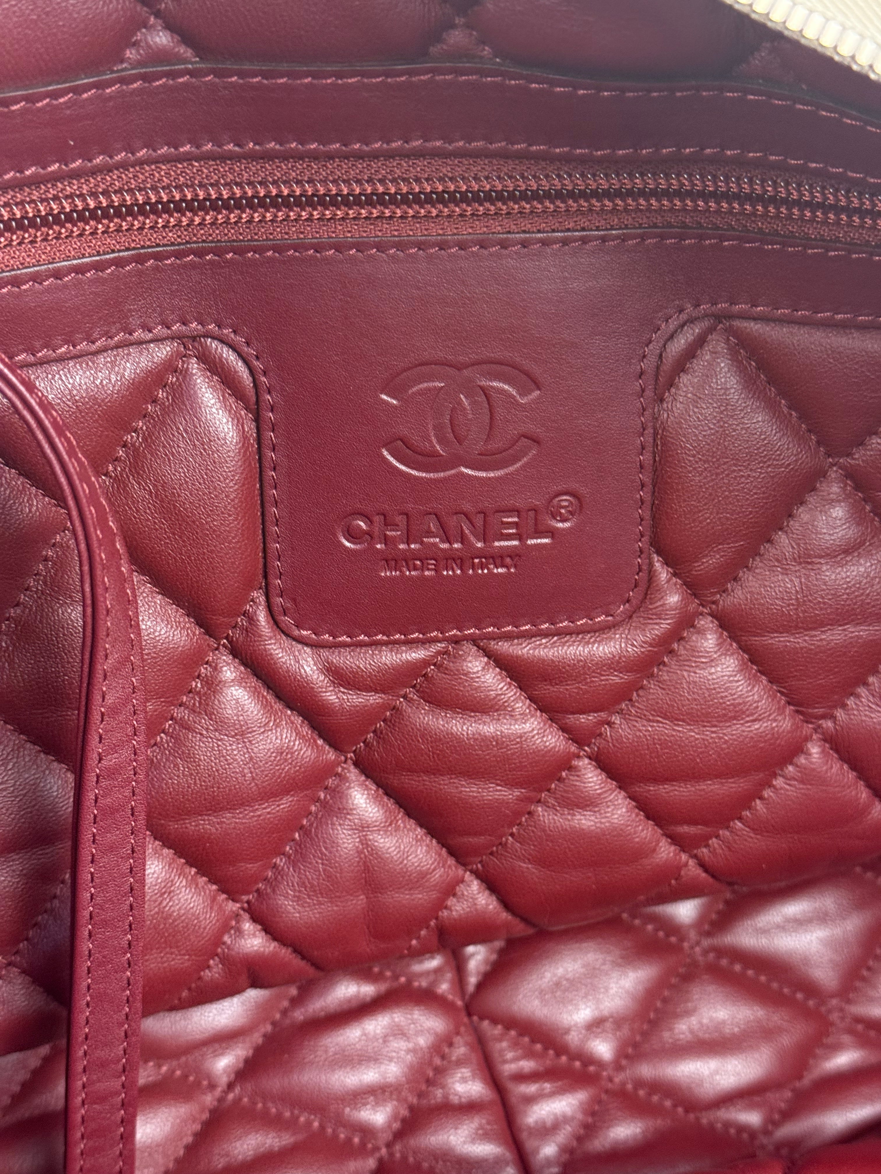 Chanel Coco Cocoon Ivory Puff Leather Boston Handbag 2009
