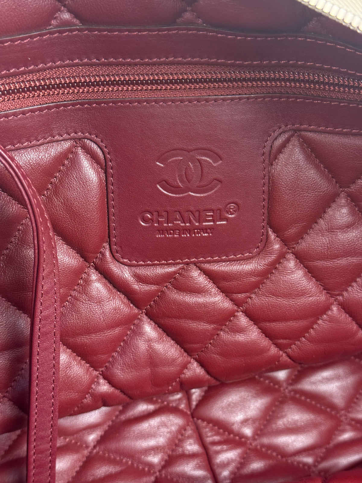 Chanel Coco Cocoon Ivory Puff Leather Boston Handbag 2009
