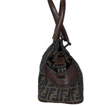 Fendi Leather Trim Zucca Canvas Du Jour Tote Bag