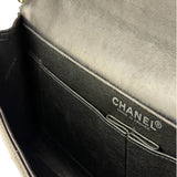 Chanel Black Patent Leather Chocolate Bar Flap Bag 2000