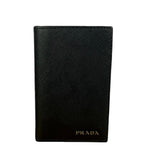 Prada Black/Grey Saffiano Leather Card Holder