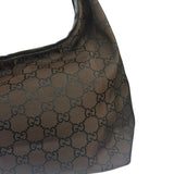 Gucci GG Monogram Brown Nylon Hobo Bag