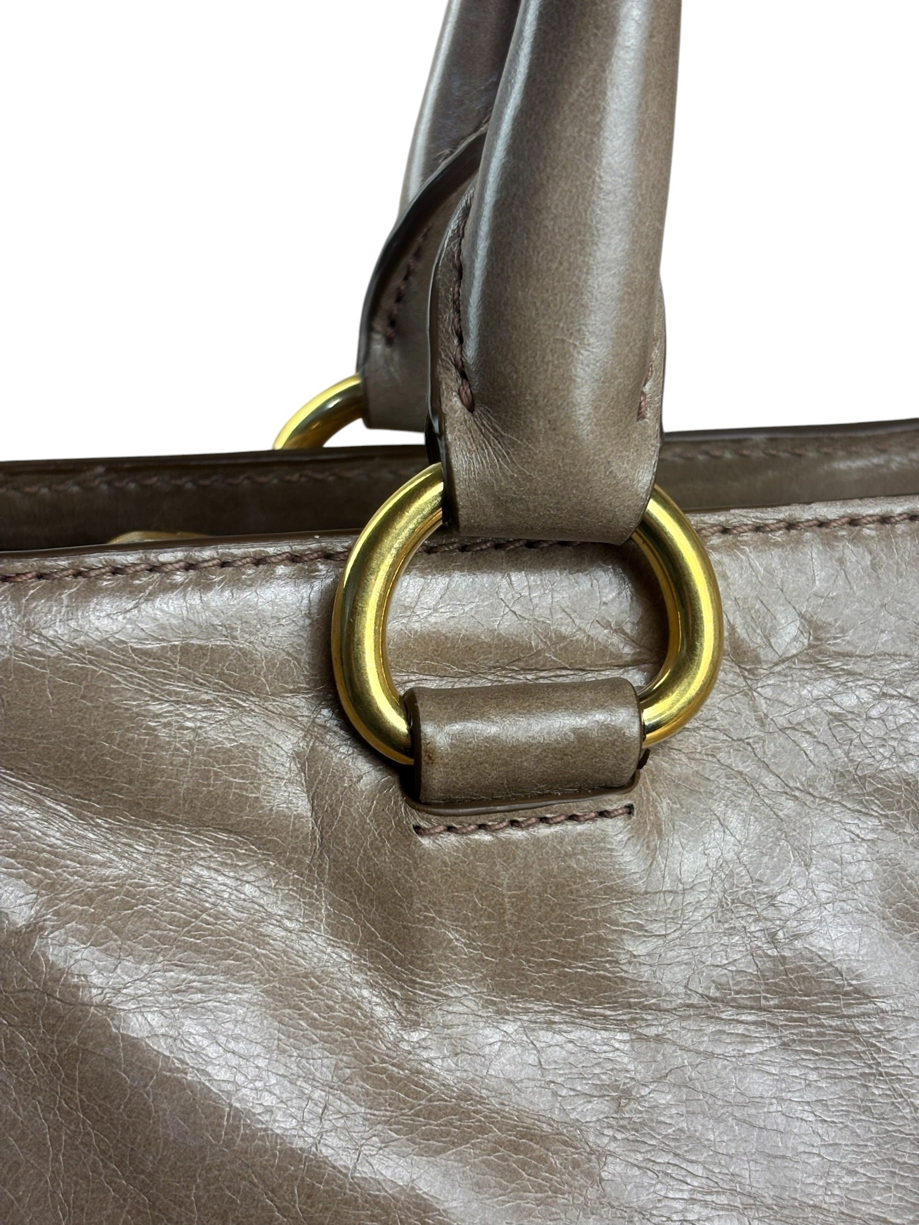 Prada Vitello Shine 2Way Tote Bag