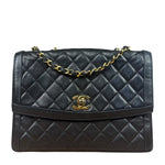 Chanel Black Quilted Leather Chain Flap Bag
