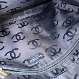 Chanel Light Washed Denim CC Canvas Logo Shoulder Bag 2002