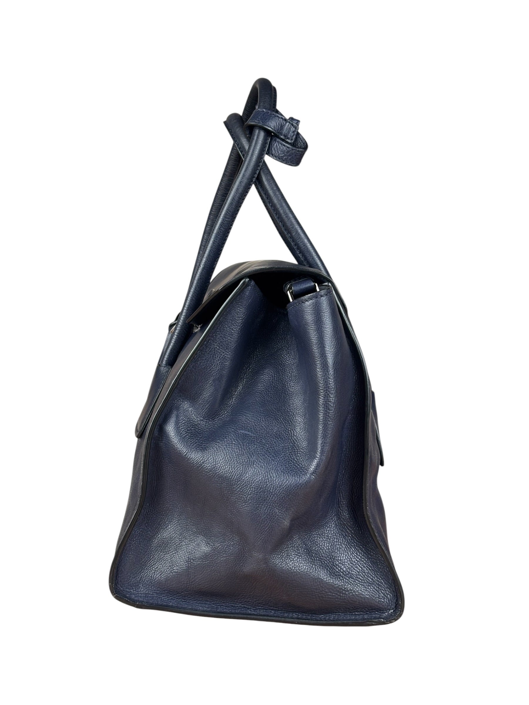 Prada Vintage Muted Blue Leather Glace 2Way Handbag