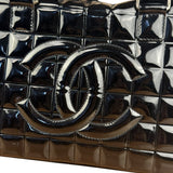 Chanel Black Patent Chocolate Bar Bowler Bag 2002