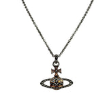 Vivienne Westwood Bas Relief Two-Tone Pendant Necklace