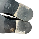 Prada Black Leather Triangle Logo Loafers