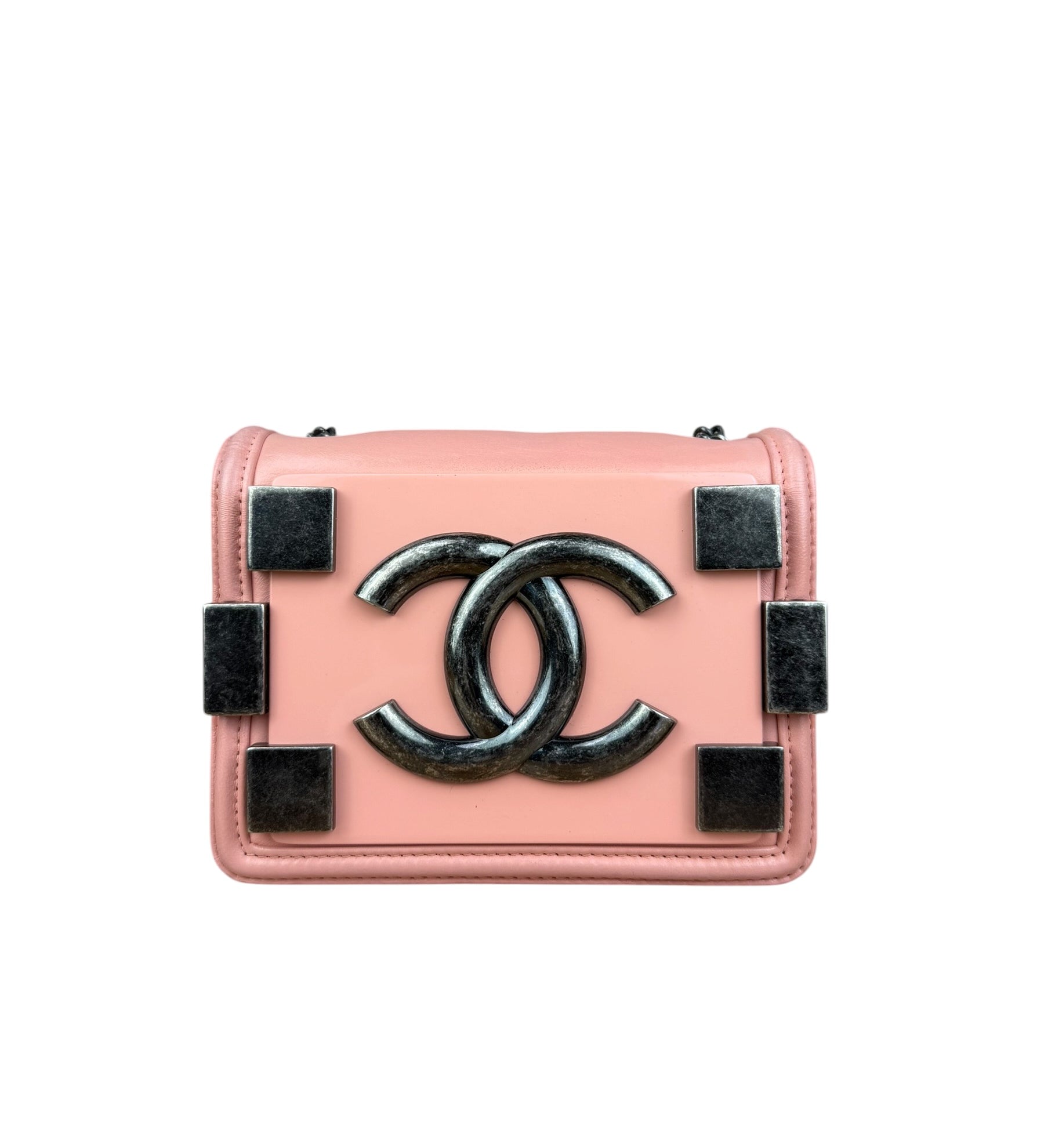 Chanel Pink Mini Boy Brick Chain Flap Bag 2013