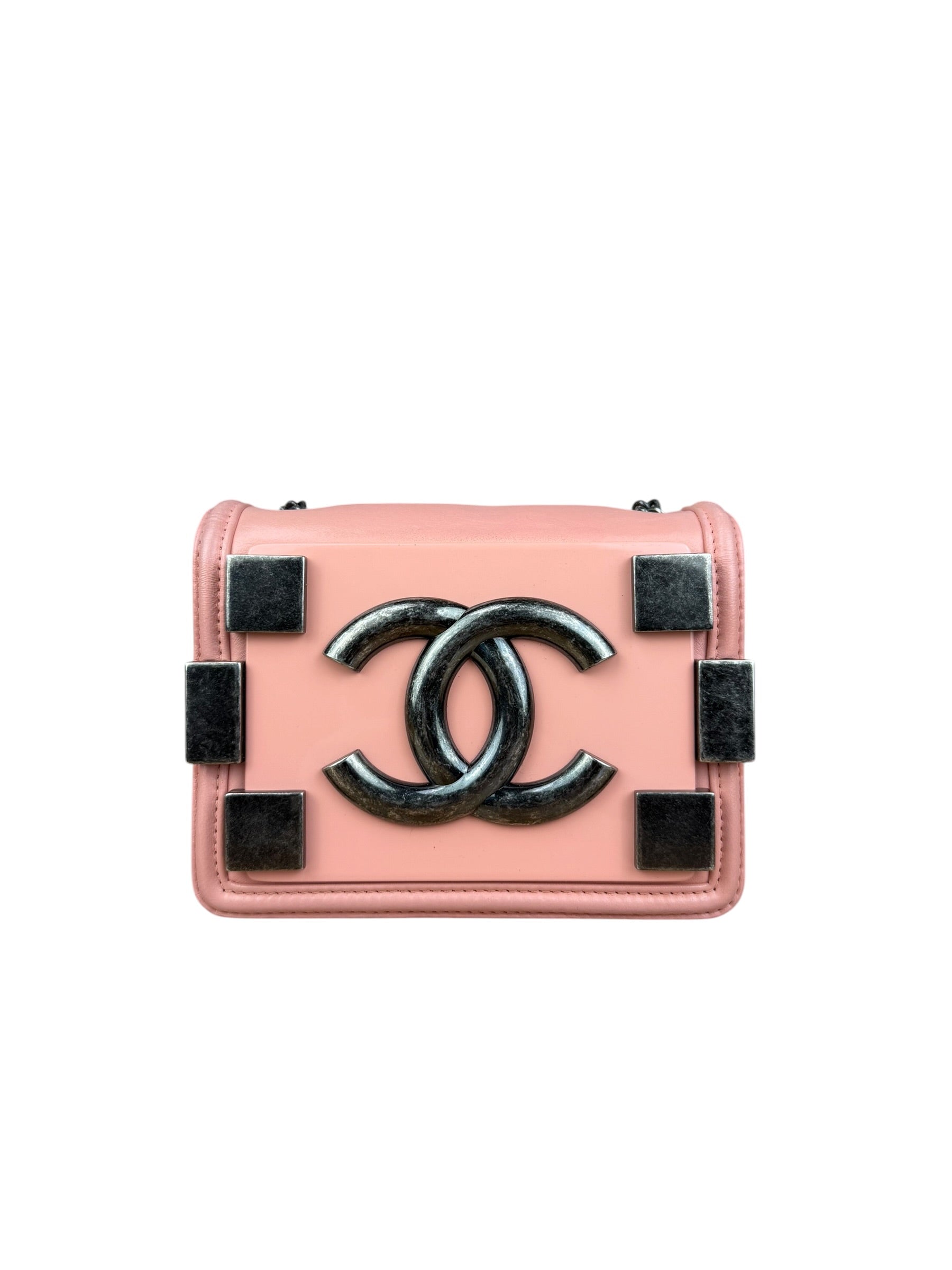 Chanel Pink Mini Boy Brick Chain Flap Bag 2013