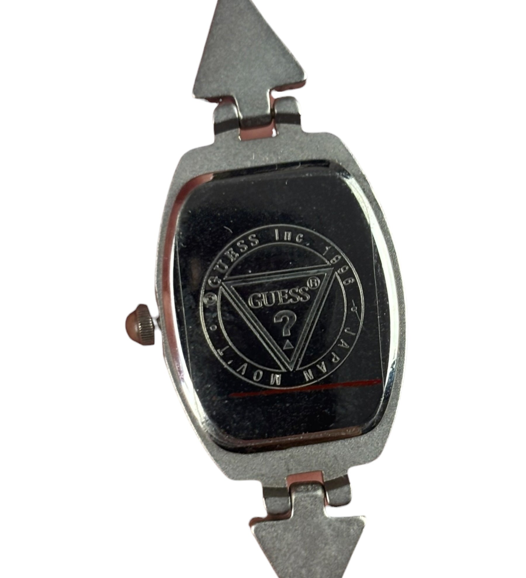 Guess White Dial Triangular Link Strap