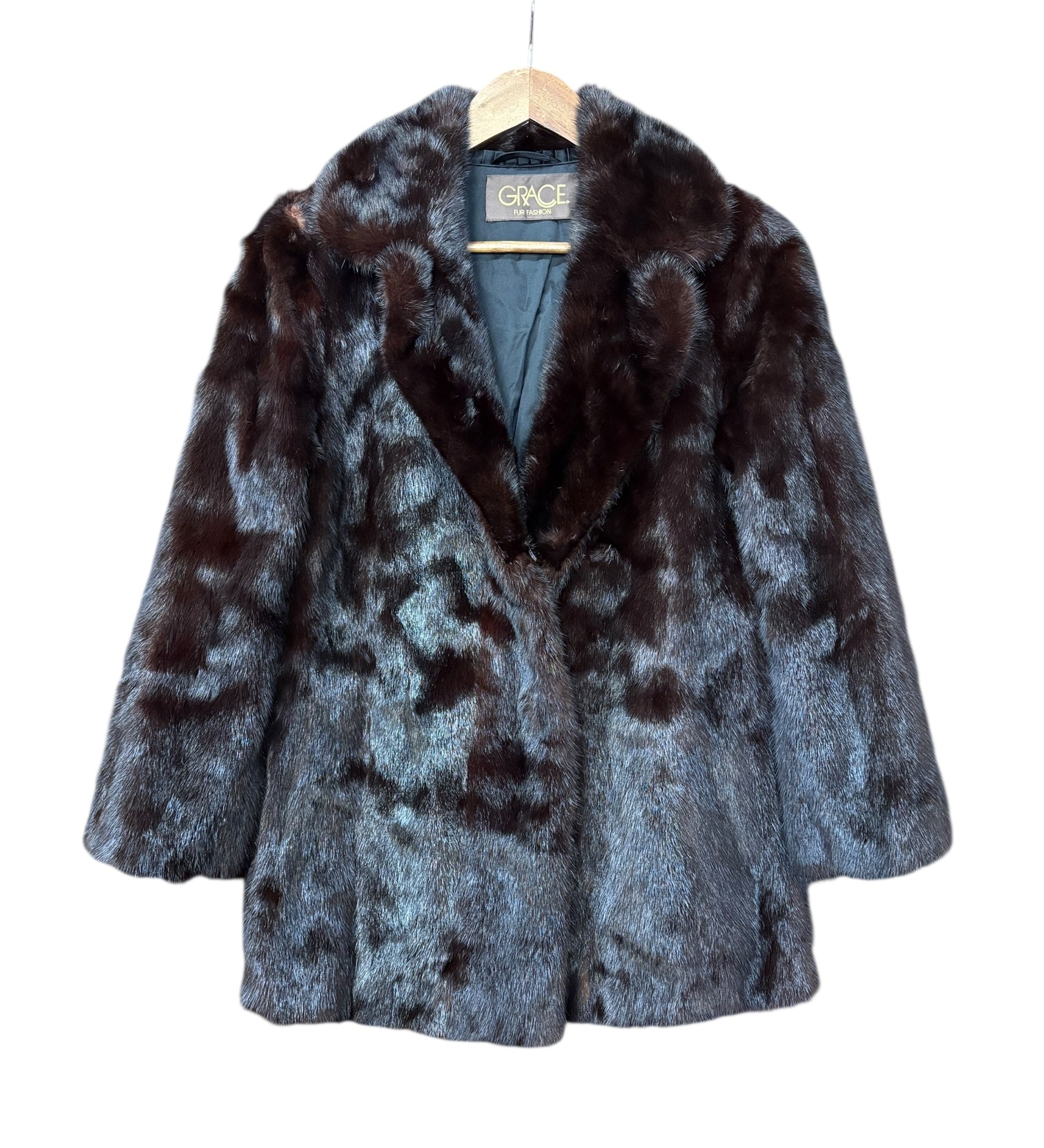 Grace Vintage Dark Mink Fur Coat