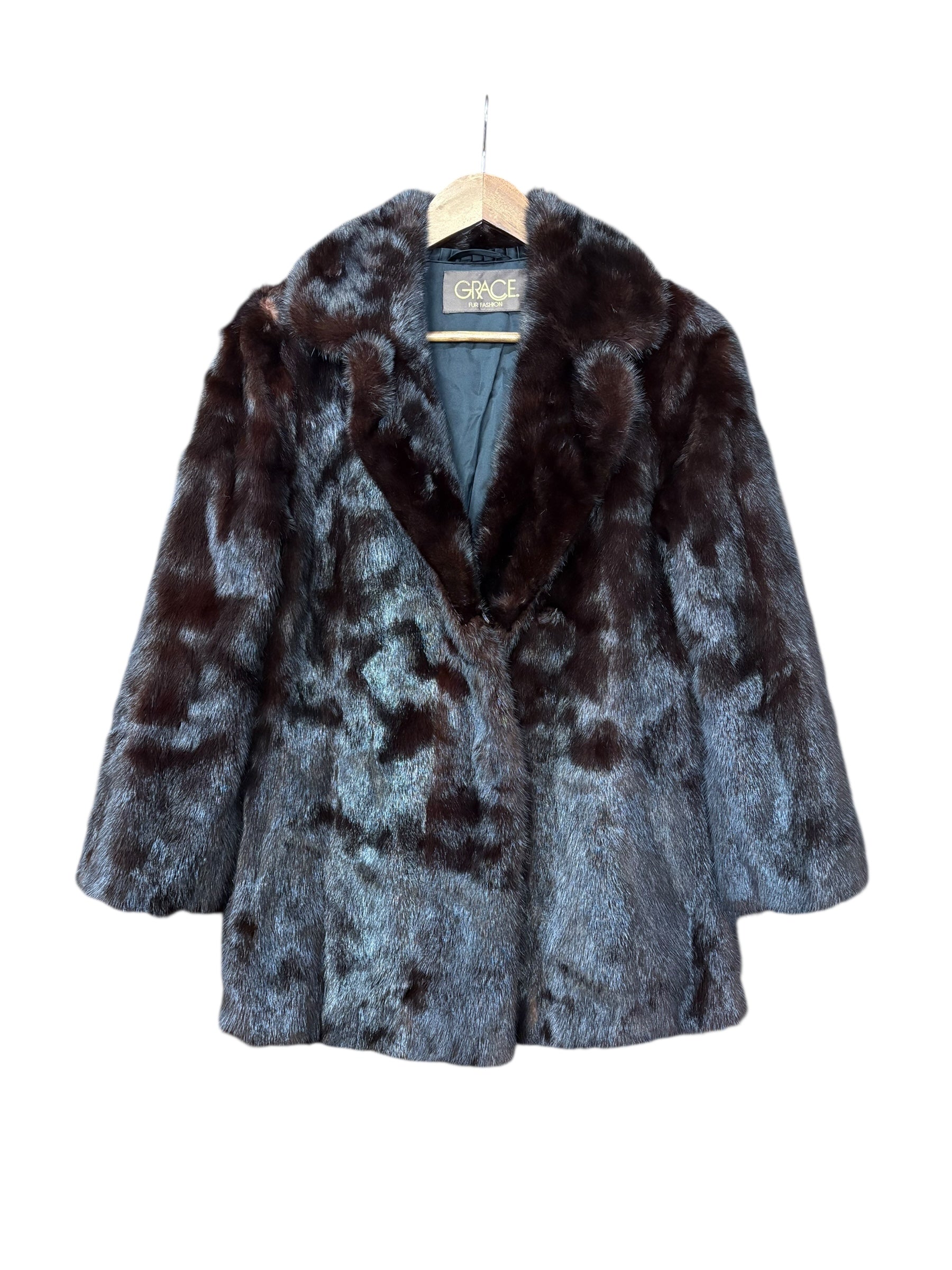 Grace Vintage Dark Mink Fur Coat