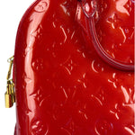 Louis Vuitton Red Vernis Alma MM Handbag