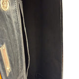 Chanel Black Patent Orange Trim 2.55 Flap 2009