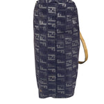Fendi Purple Denim Roll Zucchino Tote
