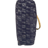 Fendi Purple Denim Roll Zucchino Tote