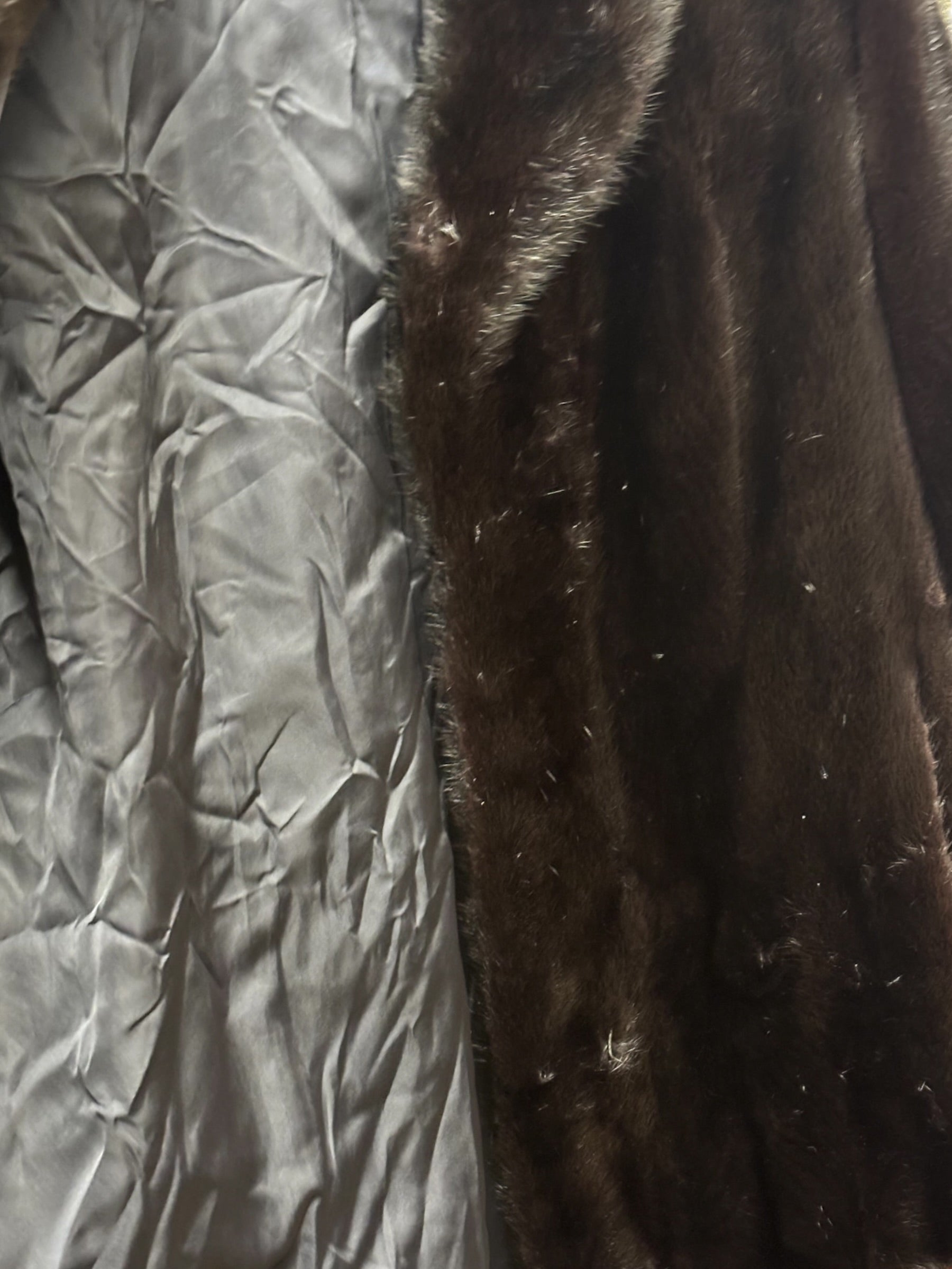Moonbat Vintage Black Fox Fur Coat
