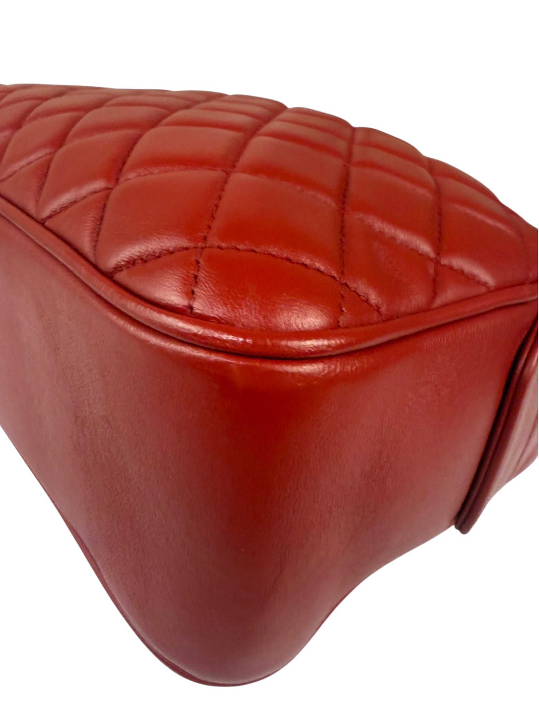Chanel Red Quilted Leather Camera Bag 2012