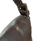 Fendi Selleria Brown Leather Stitched Baguette
