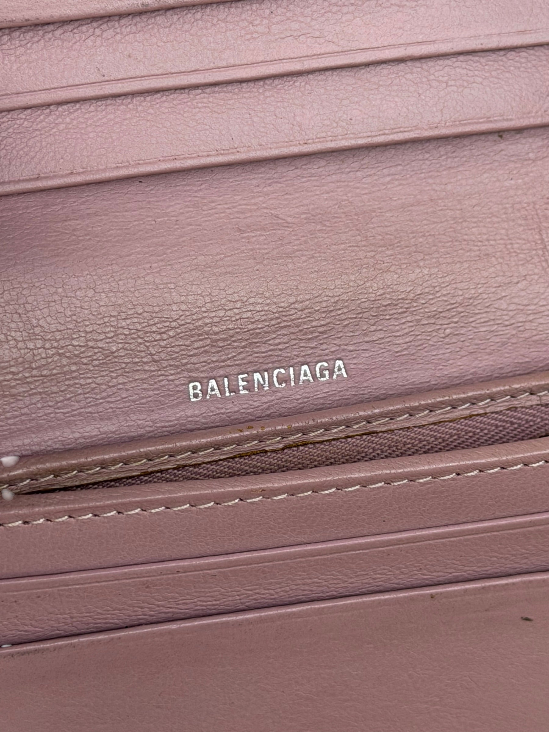 Balenciaga Power Pink Cash/Coin/Card Flap Holder