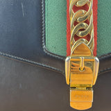 Gucci Black Leather Small Sylvie Shoulder Bag