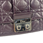 Christian Dior Purple Quilted Leather Flap Bag