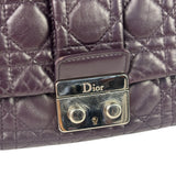 Christian Dior Purple Quilted Leather Flap Bag