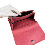 Balenciaga Pink Leather Moto Long Wallet