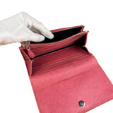 Balenciaga Pink Leather Moto Long Wallet