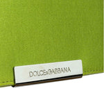Dolce & Gabbana Lime Green Satin Clutch