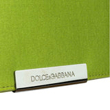 Dolce & Gabbana Lime Green Satin Clutch