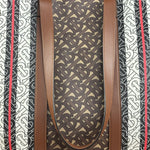 Burberry Leather TB Monogram Stripe E-Canvas Tote Bag