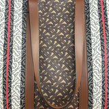 Burberry Leather TB Monogram Stripe E-Canvas Tote Bag