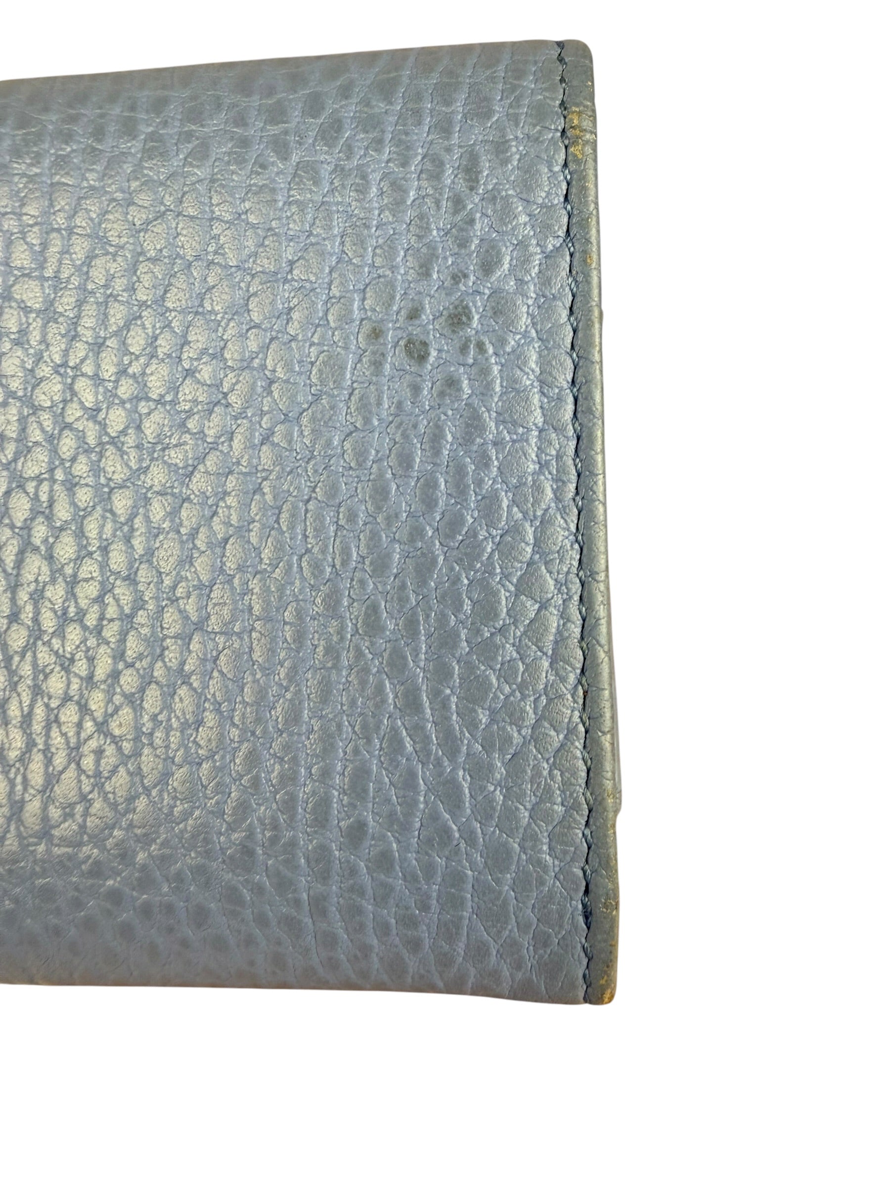 Gucci Blue Leather Marmont Card Case Wallet