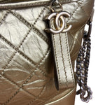 Chanel Gold Leather Gabrielle Hobo 2016
