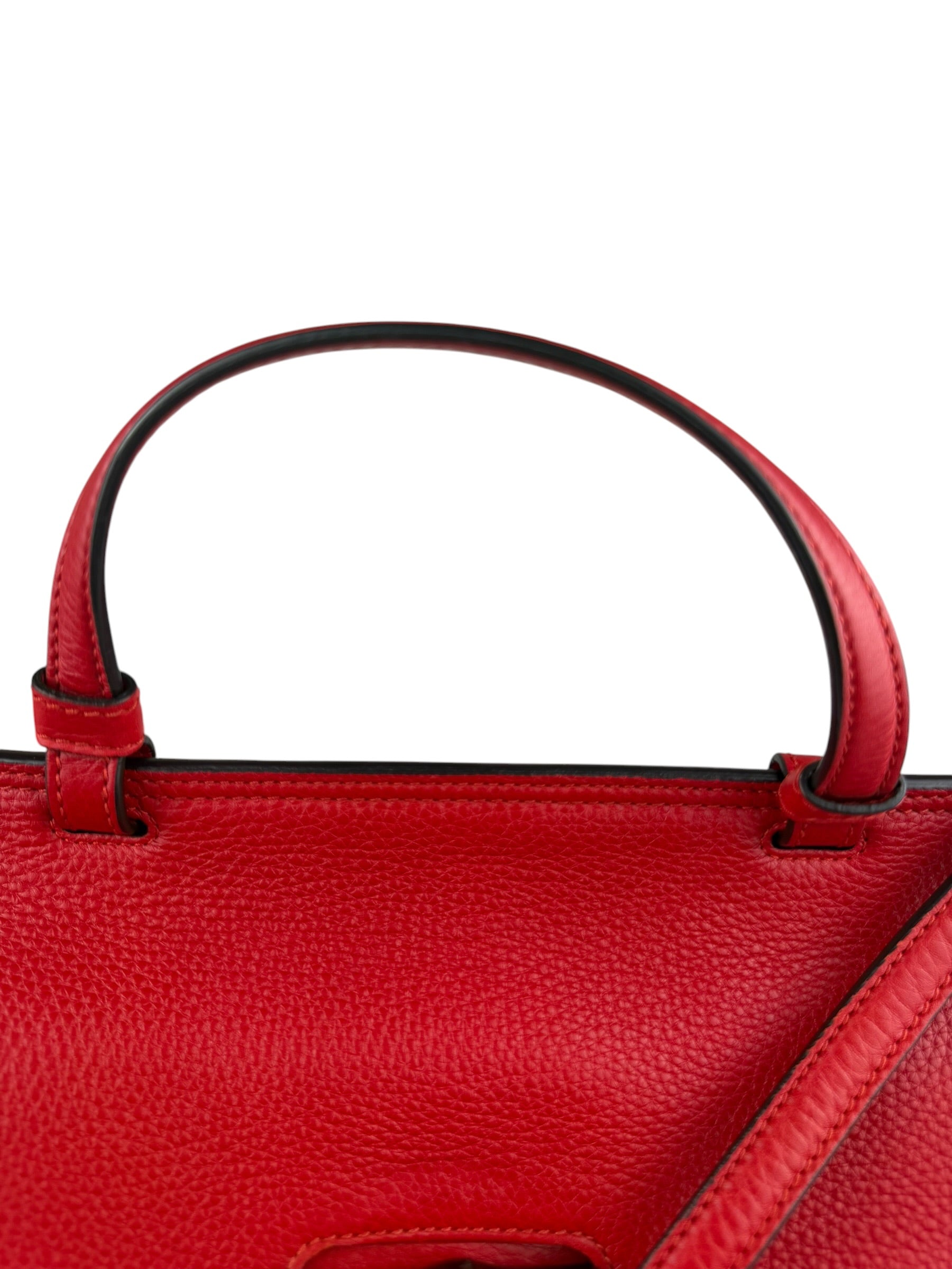 Gucci Red Bamboo Daily Leather Bag