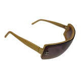 Chanel Beige/Brown Shield Wraparound Reading Sunglasses