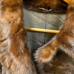 Vintage Chocolate Brown Mid Length Fur Coat
