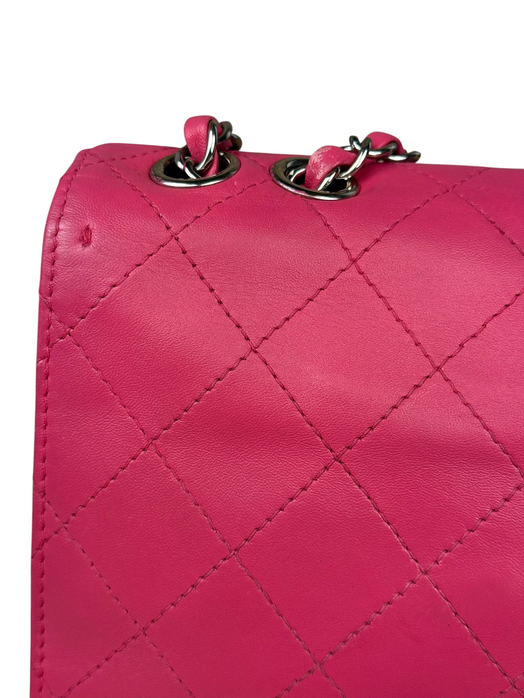 Chanel Pink Quilted Leather Accordion Flap Bag 2014