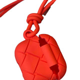 Bottega Rubberized Intrecciato AirPods Case Orange