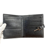 Gucci Vintage Black GG Jackie Buckle Compact Wallet