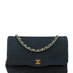 Chanel Vintage Black Cotton Quilted Flap Bag
