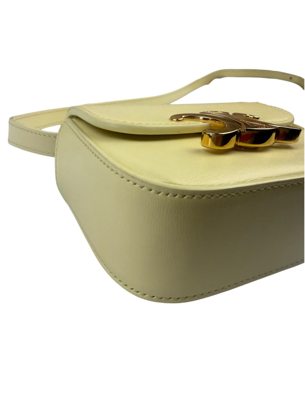 Celine Light Yellow Nano Triomphe Crossbody Bag
